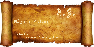 Mágori Zalán névjegykártya